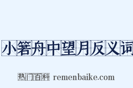 小箬舟中望月反义词是什么意思的图片
